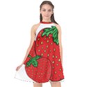 Strawberry Holidays Fragaria Vesca Halter Neckline Chiffon Dress  View1