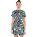 Monster Party Pattern Drop Hem Mini Chiffon Dress View1