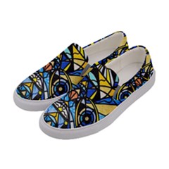 Sirian Solar Invocation Grid - Women s Canvas Slip Ons by tealswan