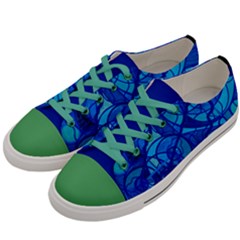 Arcturian Calming Grid - Men s Low Top Canvas Sneakers by tealswan