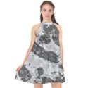 Stone Dragon Camouflage Halter Neckline Chiffon Dress  View1