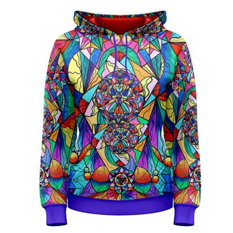 Blue Ray Transcendance Grid - Women s Pullover Hoodie