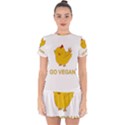 Go Vegan - Cute Chick  Drop Hem Mini Chiffon Dress View1