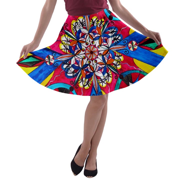 Origin Of The Soul - A-line Skater Skirt