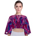 Human Intimacy - Tie Back Butterfly Sleeve Chiffon Top View1