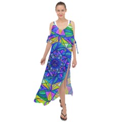 Positive Focus - Maxi Chiffon Cover Up Dress by tealswan