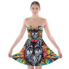 Wolf - Strapless Bra Top Dress by tealswan