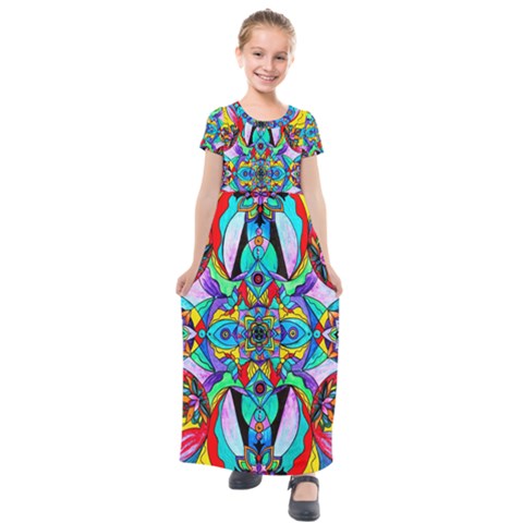 Receive - Kids  Short Sleeve Maxi Dress