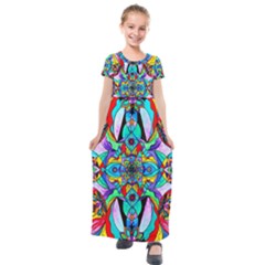 Receive - Kids  Short Sleeve Maxi Dress by tealswan