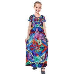 Soul Family - Kids  Short Sleeve Maxi Dress by tealswan