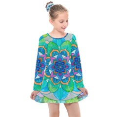 Openness - Kids  Long Sleeve Dress by tealswan