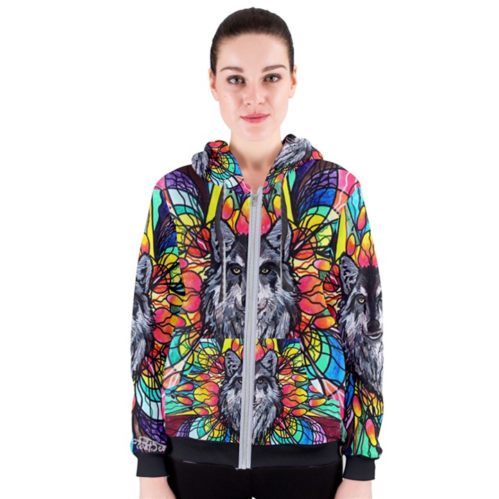 Wolf - Women s Zipper Hoodie