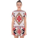 Ornament Stars Textile Crochet Drop Hem Mini Chiffon Dress View1
