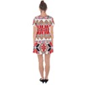 Ornament Stars Textile Crochet Drop Hem Mini Chiffon Dress View2