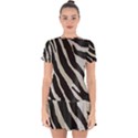Zebra print Drop Hem Mini Chiffon Dress View1