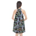 Comic Books Pattern Halter Neckline Chiffon Dress  View2