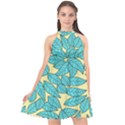 Leaves Dried Halter Neckline Chiffon Dress  View1