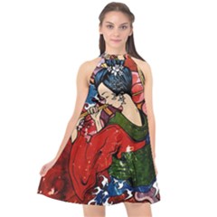 Geisha Geisha Halter Neckline Chiffon Dress  by ExtraAwesomeSauce