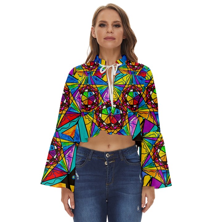 Adaptability Grid - Boho Long Bell Sleeve Top