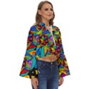 Adaptability Grid - Boho Long Bell Sleeve Top View3