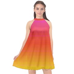 Sunrise Party Halter Neckline Chiffon Dress  by Thespacecampers