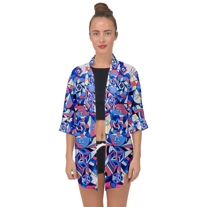 The Right Arrangement - Open Front Chiffon Kimono