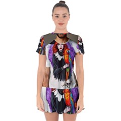 Halloween T-shirts Design  Drop Hem Mini Chiffon Dress by decentralizedstore