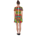 Abstract-background Drop Hem Mini Chiffon Dress View2