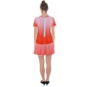 Pink Lace To Scarlet Red Linear Gradient Drop Hem Mini Chiffon Dress View2