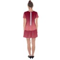 Burgundy Red To Coral Pink Linear Gradient Drop Hem Mini Chiffon Dress View2