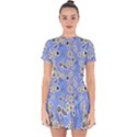Abstract Pattern Drop Hem Mini Chiffon Dress View1