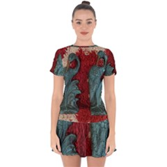 Cranes Drop Hem Mini Chiffon Dress by bestdesignintheworld