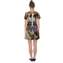 clock and lady Drop Hem Mini Chiffon Dress View2