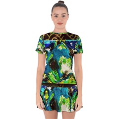 Avocado Drop Hem Mini Chiffon Dress by bestdesignintheworld