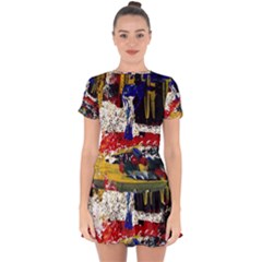 Abstract-1 Drop Hem Mini Chiffon Dress by bestdesignintheworld