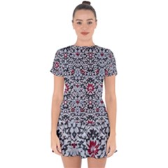 Gothic Leaf Pattern 6 Drop Hem Mini Chiffon Dress by violetheavensky