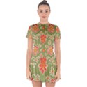 Retro 40s 50s Mexico Flowers Pattern 3 Drop Hem Mini Chiffon Dress View1