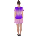 Indigo Violet To Cotton Candy Pink Bilinear Gradient Drop Hem Mini Chiffon Dress View2