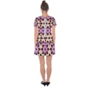 Pattern Design Star Snowflake Drop Hem Mini Chiffon Dress View2